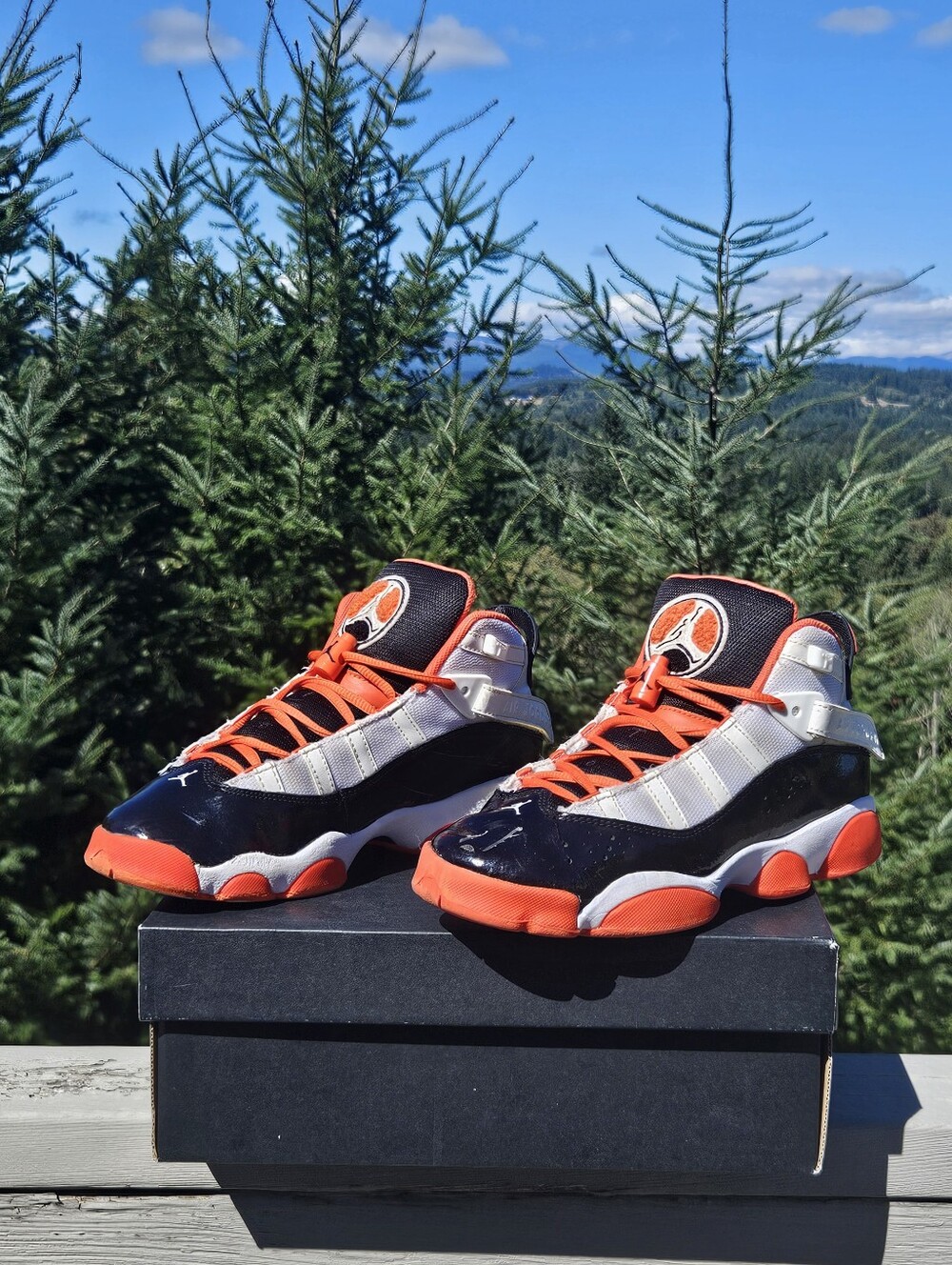 Air Jordan 6 Rings GS White Team Orange Black – With Box
